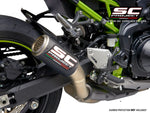 SC Project Exhaust CR-T carbon with stoneguard grid for z900 (2020) Without Carbon Heat Protection