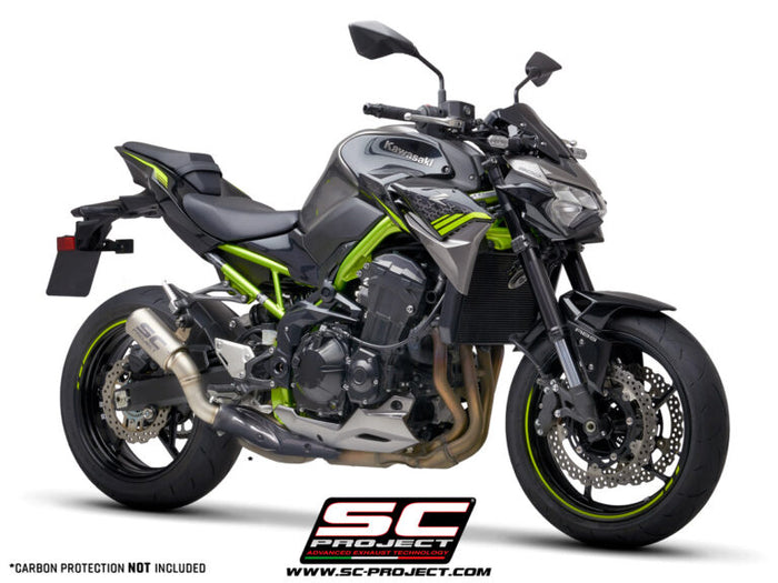 SC Project Exhaust CR-T Titanium (17-19) with stoneguard grid for Z900 (Without Carbon fibre heat protection)