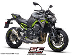 SC Project CR-T Titanium Exahaust With Stoneguard Grid for Z900 (2020) Without Carbon Heat Protection