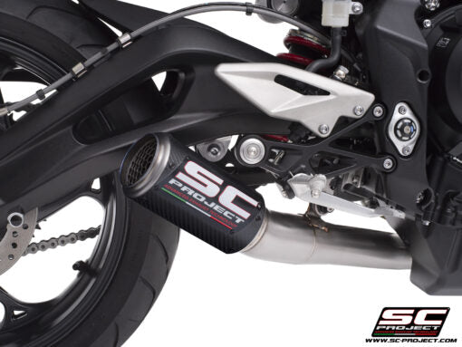 SC Project CR-T Carbon Full Exhaust System 3-1 for Triumph Street Triple 765 RS (2023-24)