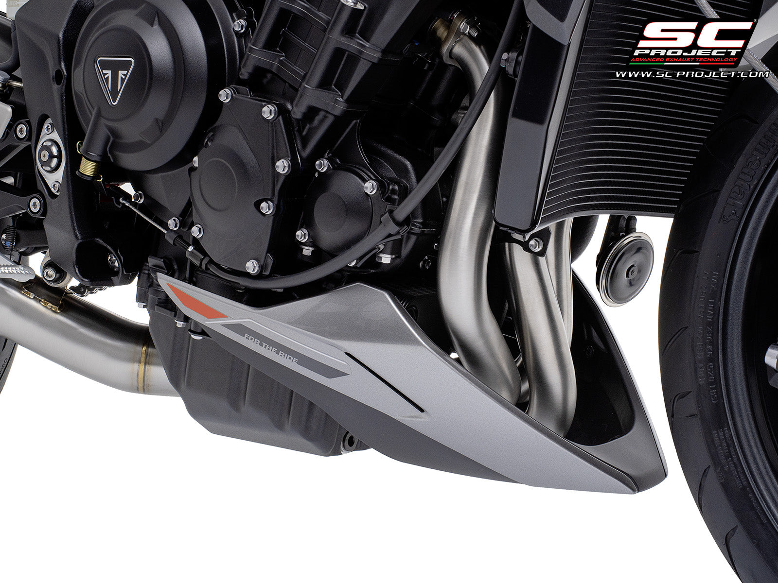 SC Project 3-1 Stainless Steel full exhaust system with s1 stainless steel for Triumph Street Triple 765 (2024-2025)