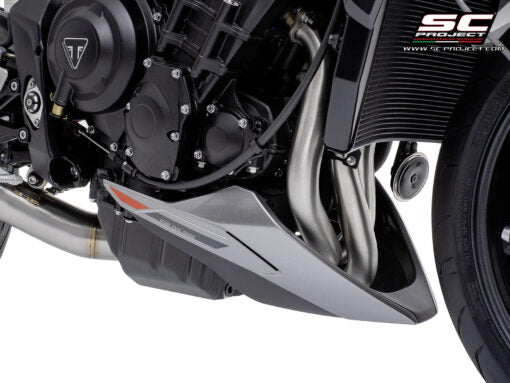 SC Project CR-T Carbon Fibre 3-1 Stainless Steel full exhaust system with stoneguard grid for Street Triple 765 R-RS-R A2 (2024-2025)