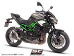 SC Project Exhaust CR-T carbon with stoneguard grid for Z900 (2025) without carbon heat protector