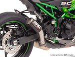 CR-T Titanium fibre exhaust, with carbon fiber heel guard and protection Z900 – Z900 A2 (2025 – 2026) (Copy)