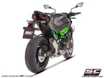 Sc Project exhaust CR-T Titanium with stoneguard grid for Z900 (2025) without carbon heat protector