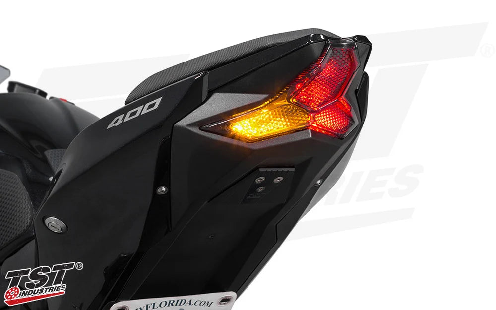 TST | TST PROGRAMMABLE AND SEQUENTIAL LED INTEGRATED TAIL LIGHT FOR KAWASAKI ZX-4RR 2023+ / ZX-4R 2024+/KAWASAKI ZX-10R 2021-2025/KAWASAKI NINJA 400 2018-2023