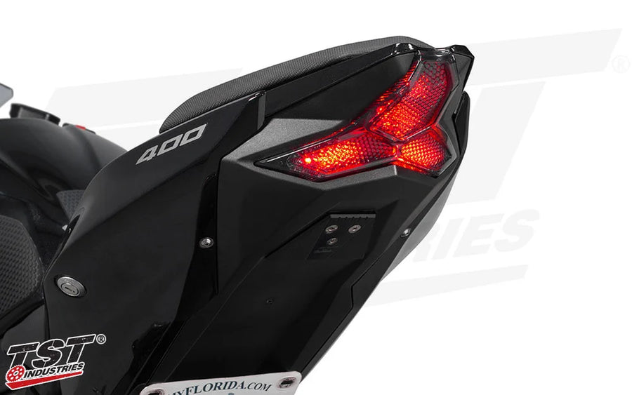 TST | TST PROGRAMMABLE AND SEQUENTIAL LED INTEGRATED TAIL LIGHT FOR KAWASAKI ZX-4RR 2023+ / ZX-4R 2024+/KAWASAKI ZX-10R 2021-2025/KAWASAKI NINJA 400 2018-2023