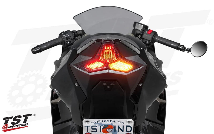 TST | TST PROGRAMMABLE AND SEQUENTIAL LED INTEGRATED TAIL LIGHT FOR KAWASAKI ZX-4RR 2023+ / ZX-4R 2024+/KAWASAKI ZX-10R 2021-2025/KAWASAKI NINJA 400 2018-2023
