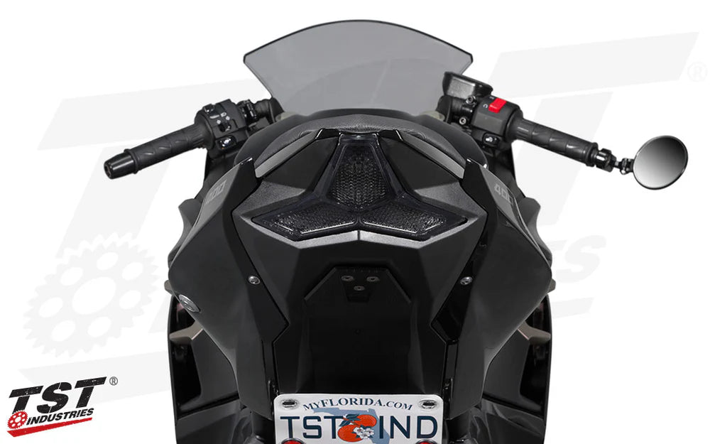 TST | TST PROGRAMMABLE AND SEQUENTIAL LED INTEGRATED TAIL LIGHT FOR KAWASAKI ZX-4RR 2023+ / ZX-4R 2024+/KAWASAKI ZX-10R 2021-2025/KAWASAKI NINJA 400 2018-2023