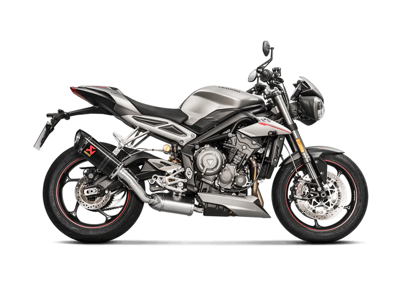 S-T7SO1-HAPC | AKRPOVIC | Triumph Street Triple 765 S / R / RS 2017 -2019 Slip-On Line (Carbon) - Homologated