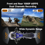HFK | HFK   HM502   Motorcycle   Dash   Cam   –   1080P Ultra   HD   Dual   Lens   with   5G   WiFi