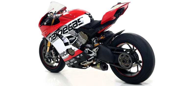 ARROW EXHAUST | Ducati Panigale V4 / V4S 2018-19 | Titanium Works silencers (right and left) with carby end cap | 71146PK