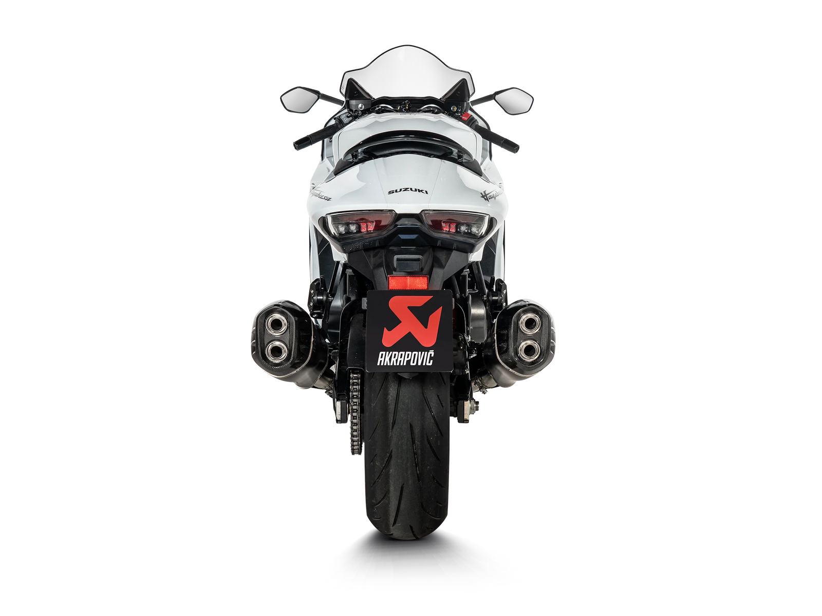 S-S13SO4-HRAATBL | AKRAPOVIC EXHAUST | Suzuki GSX-1300R Hayabusa 2025-2026 Titanium Slip-On Line Exhaust System