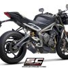 SC Project SC1-R Carbon Exhaust For TRIUMPH STREET TRIPLE 765 S-R-RS (2020 Onwards)