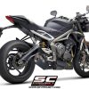 SC Project SC1-R Titanium Matt Black Exhaust For TRIUMPH STREET TRIPLE 765 S-R-RS (2020 Onwards)