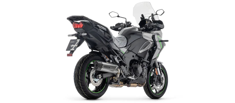 71993PK | ARROW | Kawasaki VERSYS 1100 2025-26 | Indy Race EVO Titanium silencer with carby end cap