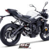 SC Project CR-T Titanium 3-1 Stainless Steel full exhaust system with stoneguard grid for Street Triple 765 R-RS-R A2 (2024-2025)
