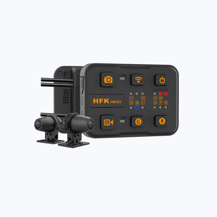 HFK | HFK   HM502   Motorcycle   Dash   Cam   –   1080P Ultra   HD   Dual   Lens   with   5G   WiFi