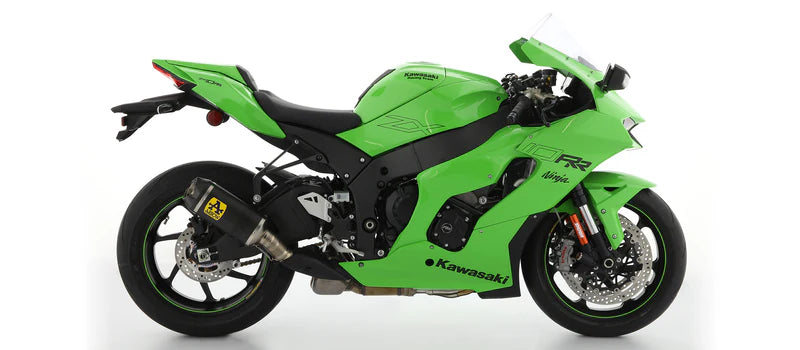 ARROW EXHAUST | Kawasaki ZX-10R / ZX-10RR 2021/2025 | Indy Race aluminium "Dark" silencer with carby end cap with titanium link pipe | 71928AKN
