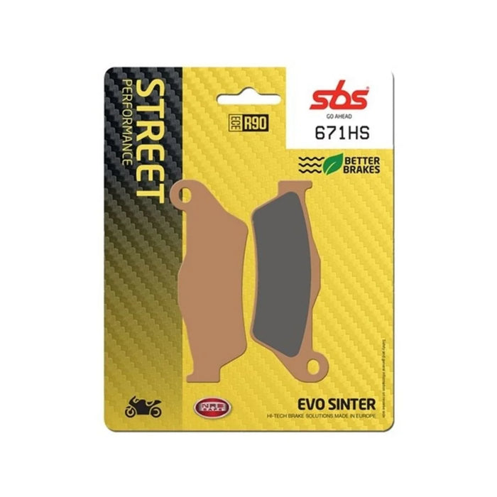 SBS Brake Pad | SBS  671HS- SINTER FRONT BRAKE PADS