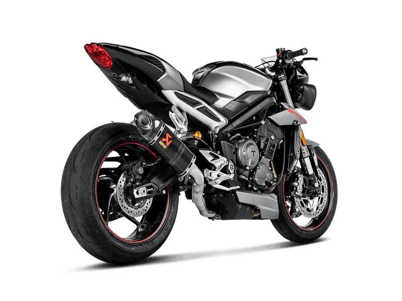 S-T7SO2-APC| AKRPOVIC | Triumph Street Triple 765 S / R / RS 2017 -2019 Slip-On Line (Carbon)