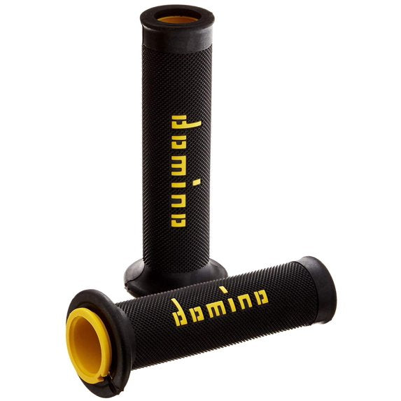DOMINO | DOMINO MotoGP Handlebar Grips | Black/Yellow | Twist Throttle