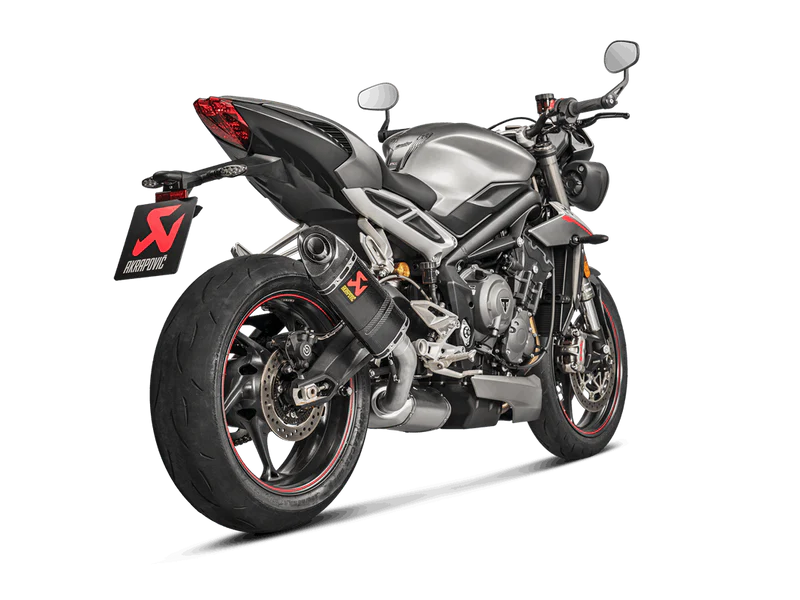 S-T7SO1-HAPC | AKRPOVIC | Triumph Street Triple 765 S / R / RS 2017 -2019 Slip-On Line (Carbon) - Homologated