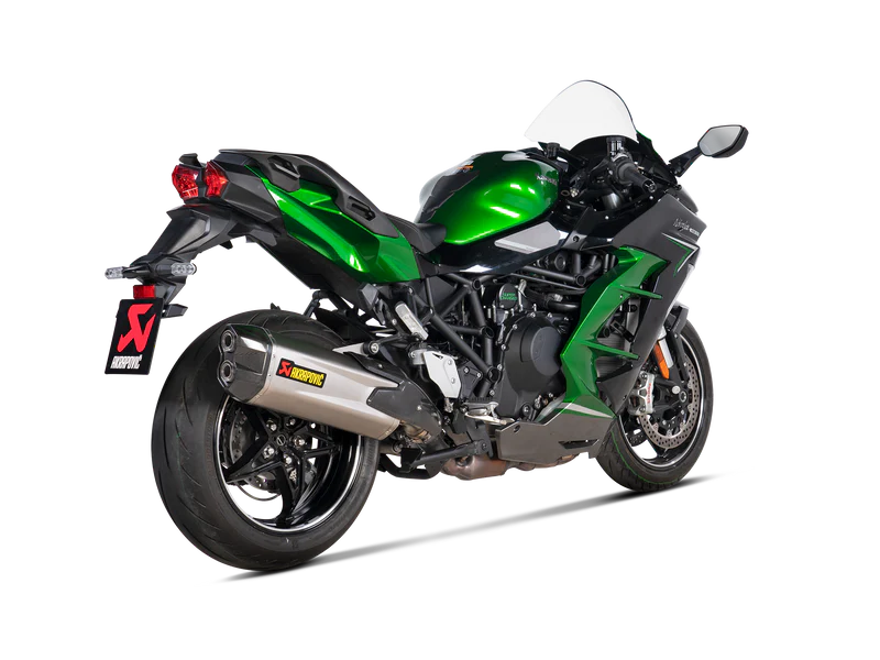 S-K10SO30-HGIT | AKRAPOVIC | Kawasaki Ninja H2 SX 2023-25 | Slip-On Line (Titanium)