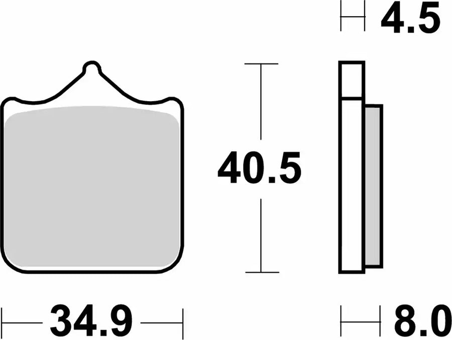 SBS Brake Pad | SBS  870HS- SINTER FRONT BRAKE PADS