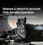 LOBOO PH02S 13MM Mount Version No Charging - Anti-Vibration Motorcycle Phone Holder