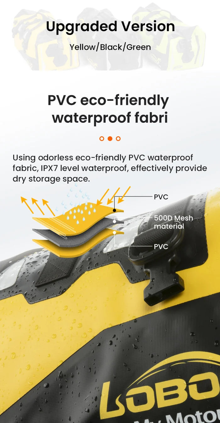 LOBOO | LOBOO Waterproof PVC Tail Bag- Upgraded - 50L - Army Green