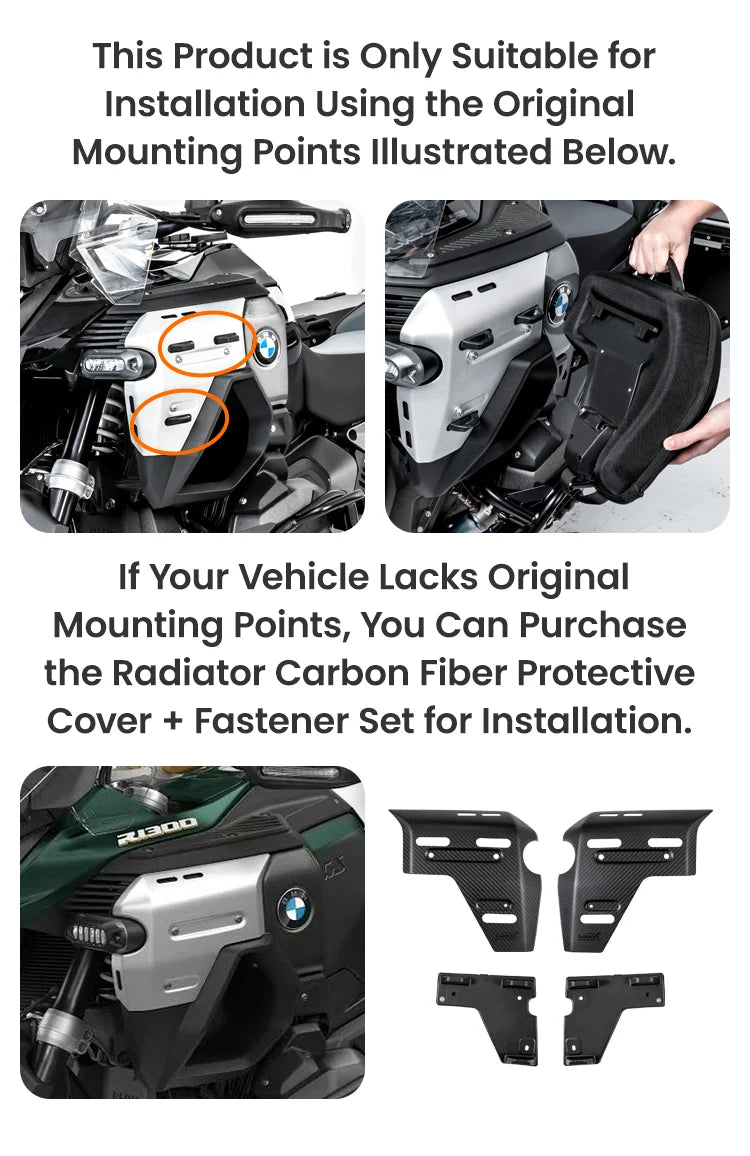 BHGB13BK | LOBOO | LOBOO Crash Bar Bags (5L Pair) for BMW R1300GS Adventure (2024+) - Anti-Theft EVA Hard Shell Storage