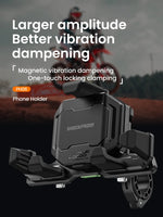 LOBOO | LOBOO PH06  Phone Holder Sport Bike Model With Wireless Charging Anti-Vibration Phone Mount - Magnetic Damping