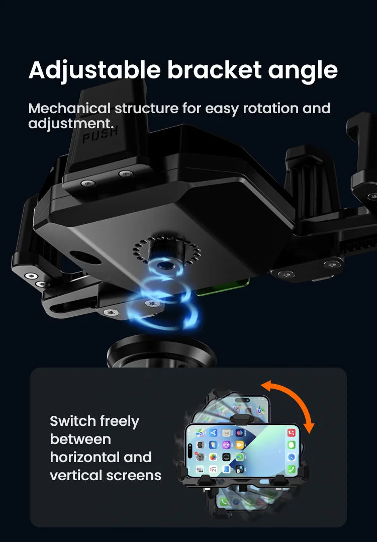 LOBOO | LOBOO PH06  Phone Holder Sport Bike Model With Wireless Charging Anti-Vibration Phone Mount - Magnetic Damping
