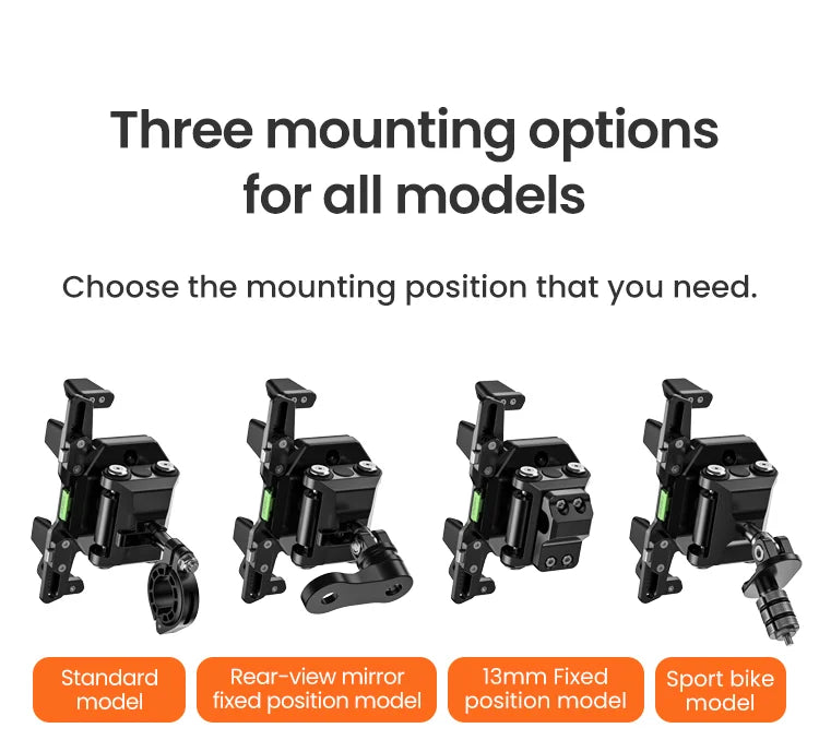 LOBOO | LOBOO PH06  Phone Holder Sport Bike Model With Wireless Charging Anti-Vibration Phone Mount - Magnetic Damping