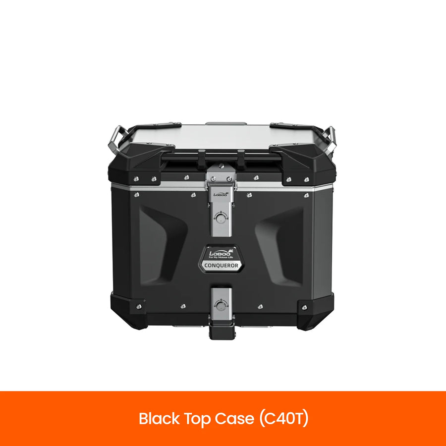 LOBOO | LOBOO CONQUEROR Aluminum Case System | C35L+C30R Side / C40T Top | Fits Aprilia, BMW, CFMOTO, DUCATI, Honda, KTM & More