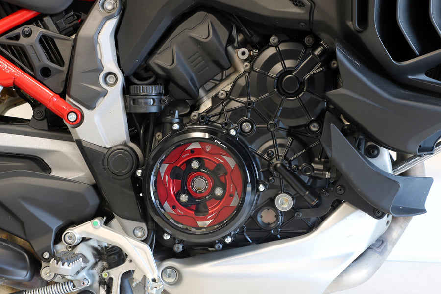 CNC RACING | Clear oil bath clutch cover Ducati Multistrada V4 and Diavel V4