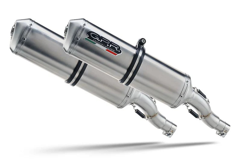 ROY.11.IN.SAT | G.P.R EXHAUST | ROYAL ENFIELD INTERCEPTOR 650 2021-2024, SATINOX, DUAL HOMOLOGATED LEGAL SLIP-ON EXHAUST INCLUDING REMOVABLE DB KILLERS, LINK PIPES AND CATALYSTS