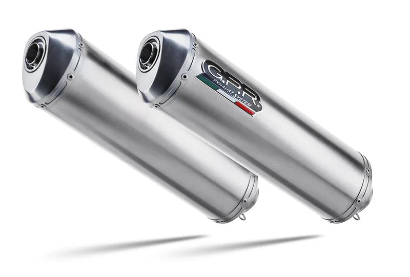 ROY.11.IN.SAT | G.P.R EXHAUST | ROYAL ENFIELD INTERCEPTOR 650 2021-2024, SATINOX, DUAL HOMOLOGATED LEGAL SLIP-ON EXHAUST INCLUDING REMOVABLE DB KILLERS, LINK PIPES AND CATALYSTS