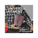 K&N | K&N High-Flow Universal Air Filter – 2-7/16" Flange