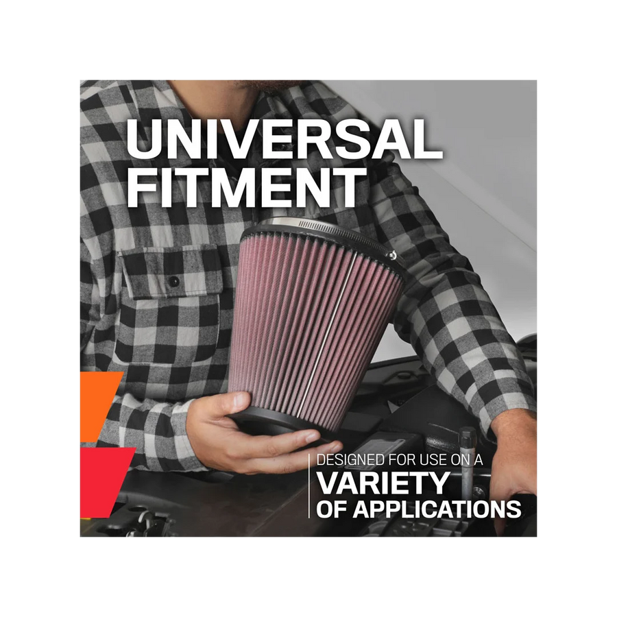 K&N | K&N High-Flow Universal Air Filter – 2-7/16" Flange