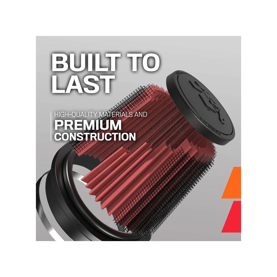 K&N | K&N High-Flow Universal Air Filter – 2-7/16" Flange