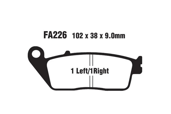 Brakes - FA226HH Fully Sintered - EBC (2 Set Front)