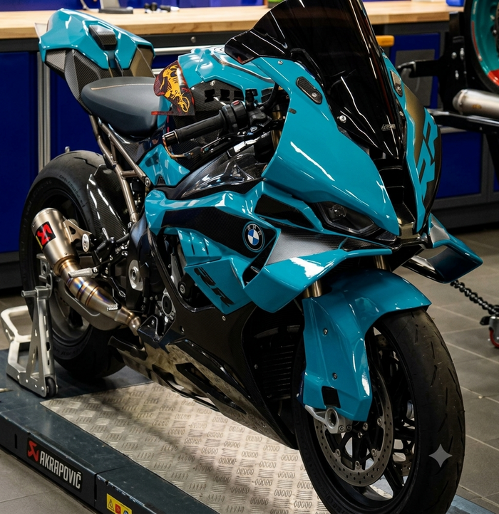 AXXON | BMW S1000RR Electric Turquoise / Petrol Blue Body Kit (2023–2026 Fitment)