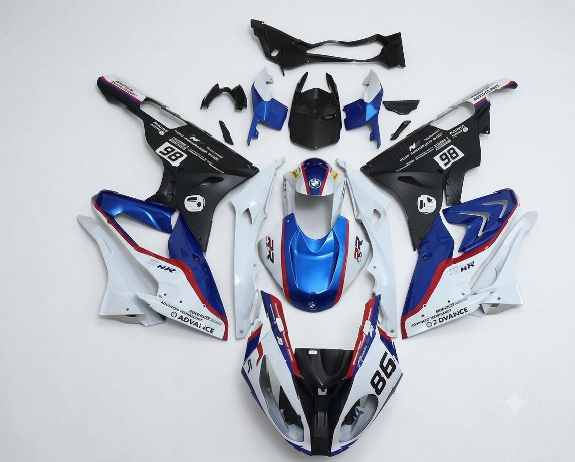 AXXON | BMW S1000RR HP Race Tricolor Body Kit (2017–2018 Fitment)