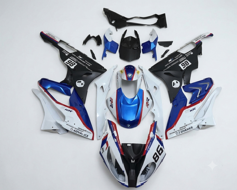 AXXON | BMW S1000RR HP Race Tricolor Body Kit (2017–2018 Fitment)