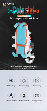 SMNU | SMNU 2024 New Design Mobile Phone Holders Waterproof Shock Absorber Dazzling Aluminum Alloy Motorcycle Bike Mount