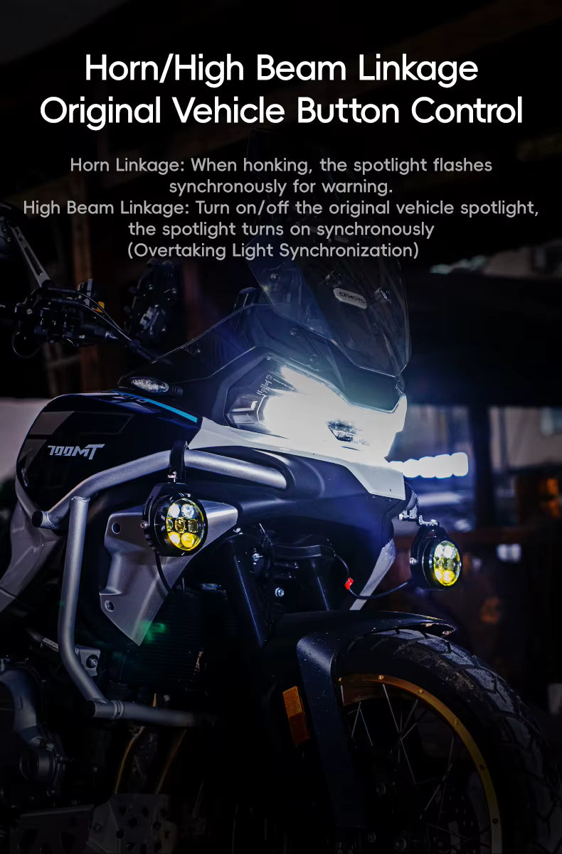 SMNU | SMNU VF01  180W  Front Motorcycle CIP67 Waterproof Headlight With 7 Lens For ADV