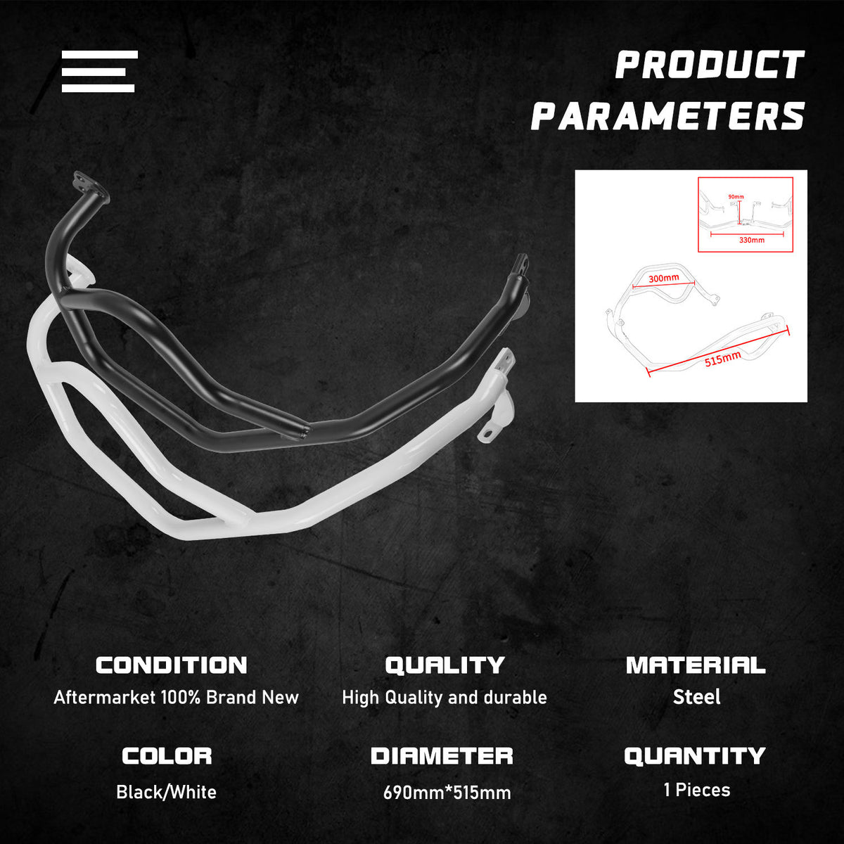 XXUN  | Motorcycle Parts Upper Bumper Engine Guard Crash Bar Protector for Triumph Tiger 900 2020 2021