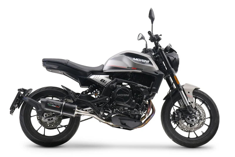 MO.7.DBHOM.FNE5 | G.P.R EXHAUST | GPR exhaust compatible with Moto Morini Seiemmezzo Str 2022-2024, Furore Evo4 Nero, Mid-full system exhaust including removable db killer
